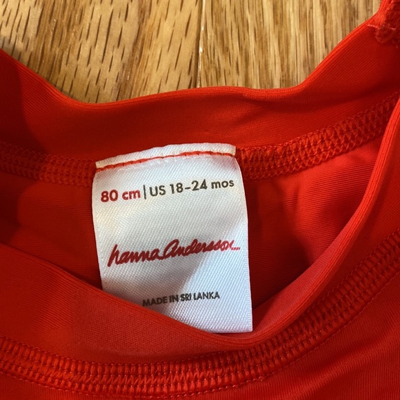 Hanna Andersson | Baby red long sleeve rashguard 18-24mo - Picture 2 of 3